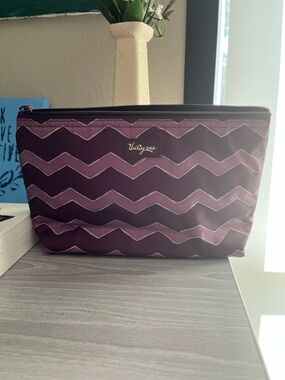 thirty-one Plum Chevron Cosmetic Pouch